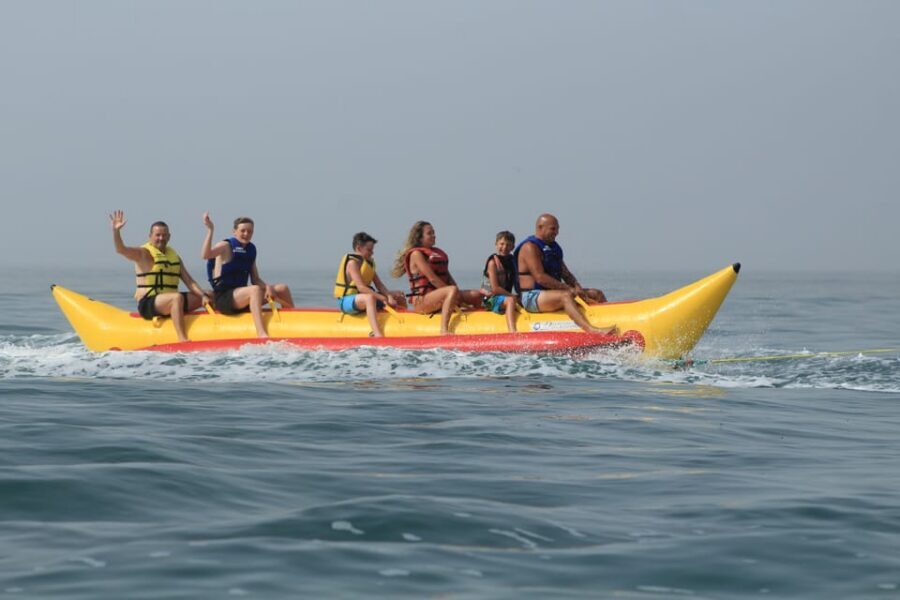 Albufeira: Banana Boat Adventure Ride - What You Really Do: The 10-Minute Speed and Spin