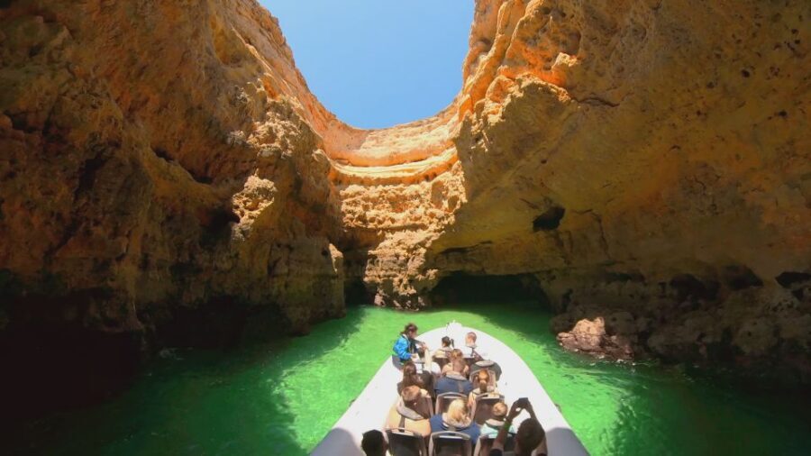 Albufeira: Benagil Cave and Dolphin Sightseeing Boat Cruise - Benagil Cave visit: what you should expect near the lighthouse