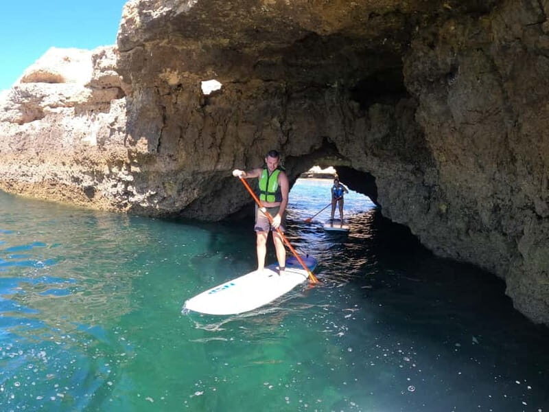 Albufeira: Caves and cliffs Paddleboarding (SUP) Tour - SUP 101 before the caves: how you get ready fast