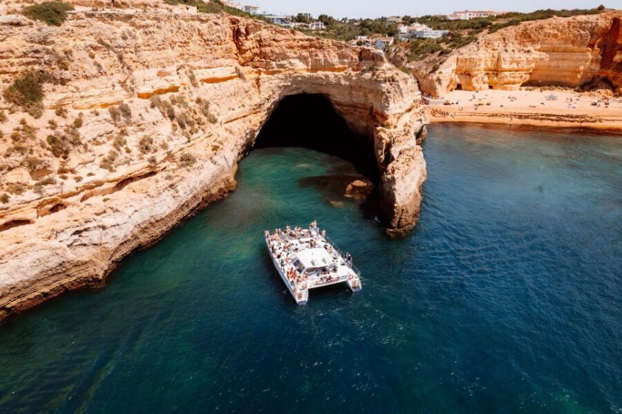 Albufeira: Caves and Coastline Catamaran Cruise to Benagil - Boarding Setup and Comfort on a 3-Hour Cruise