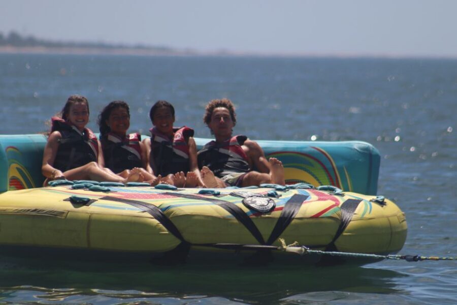 Albufeira: Crazy Couch Ride - The setup on the day: life jacket, instructions, and small-group control