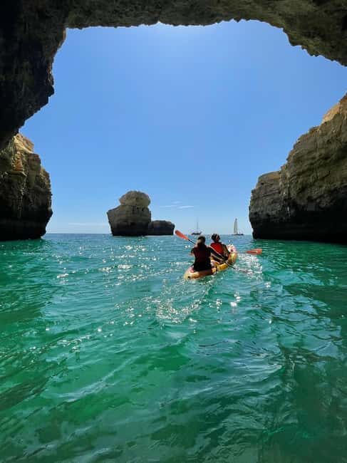 Albufeira: Kayak Tour of Hidden Caves and Secret Beaches - Praia do Ninho das Andorinhas and Praia da Coelha: the stops that break up the work