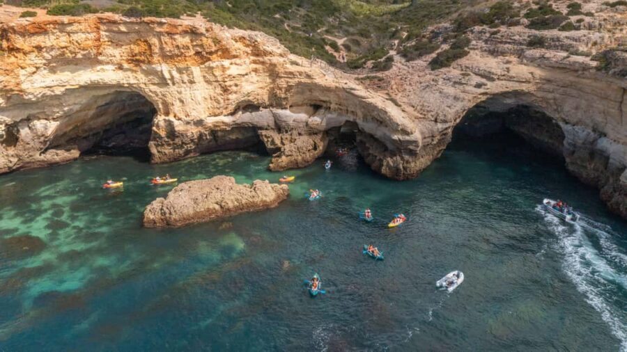 Albufeira Marina: Benagil Cave to Marinha Beach Kayak Tour - FAQ