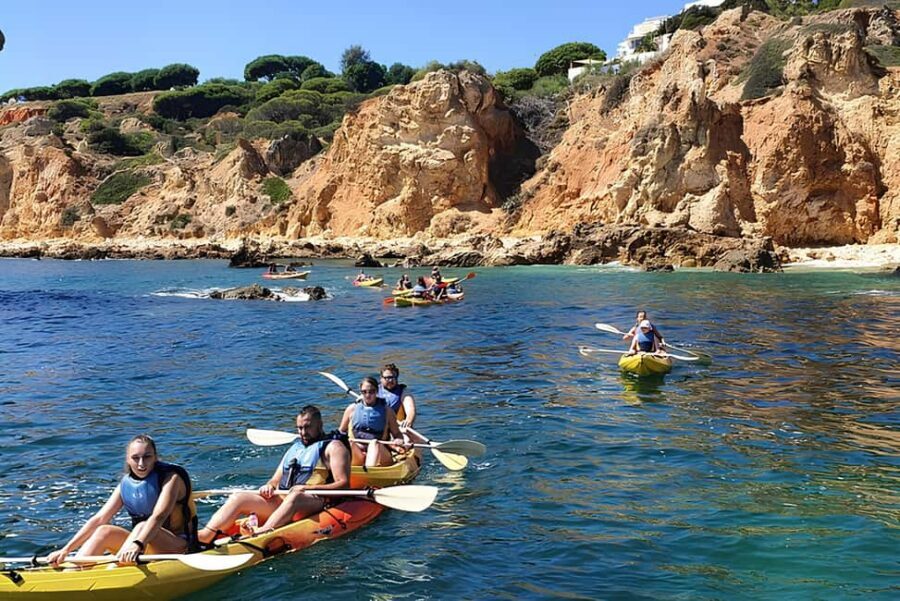 Albufeira Marina: Benagil Cave to Marinha Beach Kayak Tour - Guides like Miguel and Victor: how the crew keeps it fun