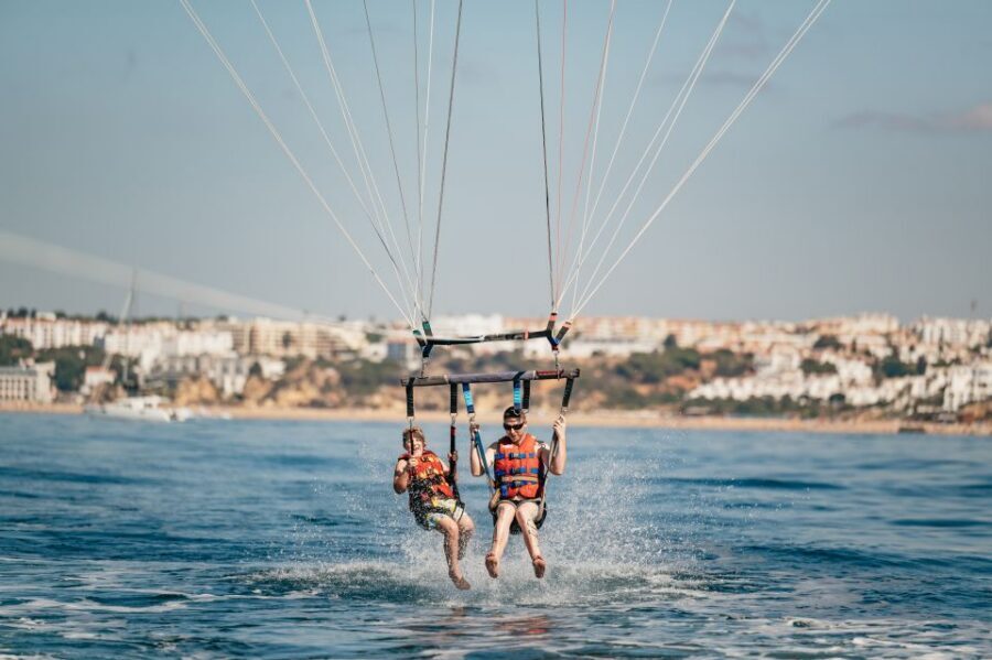 Albufeira: Parasailing Boat Trip - Albufeira Marina start: what you do before the harness goes on