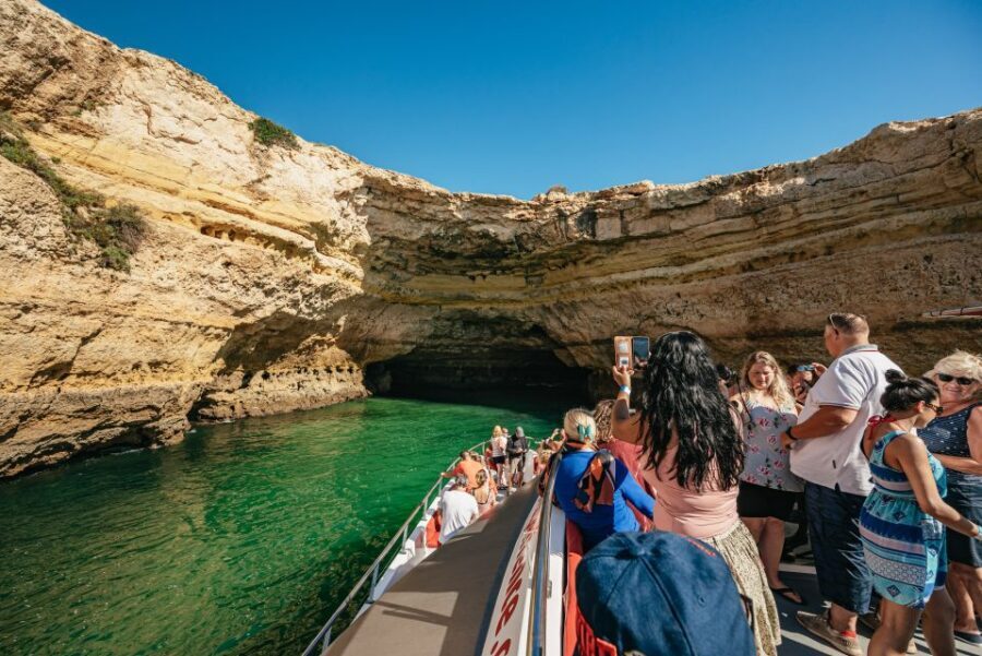 Algarve 3-Hour Caves and Coastline Boat Trip - The sea swim stop: refreshing, but plan for the real ocean