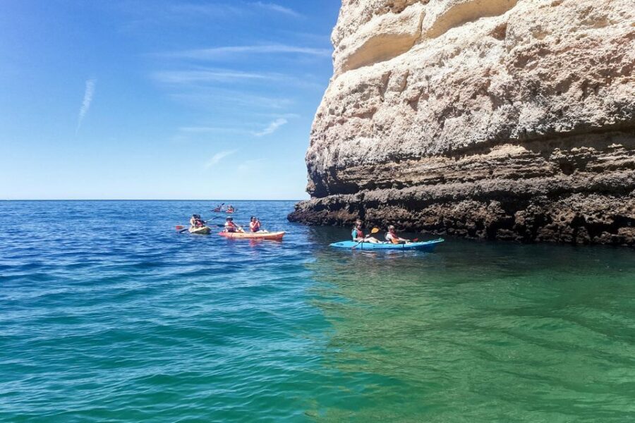 Benagil: Benagil Caves and Secret Spots Guided Kayaking Tour - What gear and safety really mean on this route