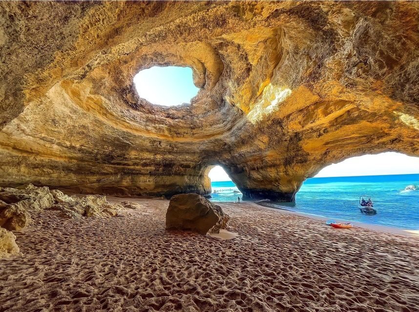 Benagil: Caves, Beaches, and Secret Spots Guided Kayak Tour - The swim stop: refreshing, but pack like you mean it