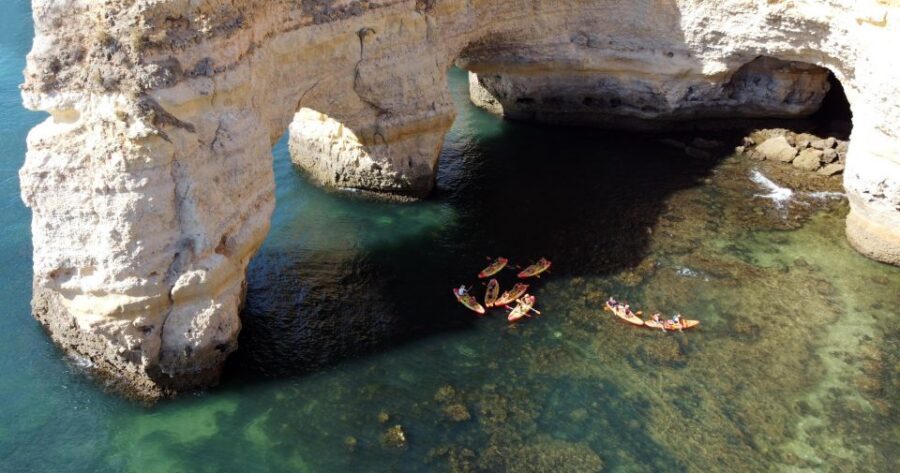 Benagil: Kayaking Adventure in Benagil Caves & Marinha Beach - Guides Matter: Felipe, Susanna, Eduardo, and Miguel