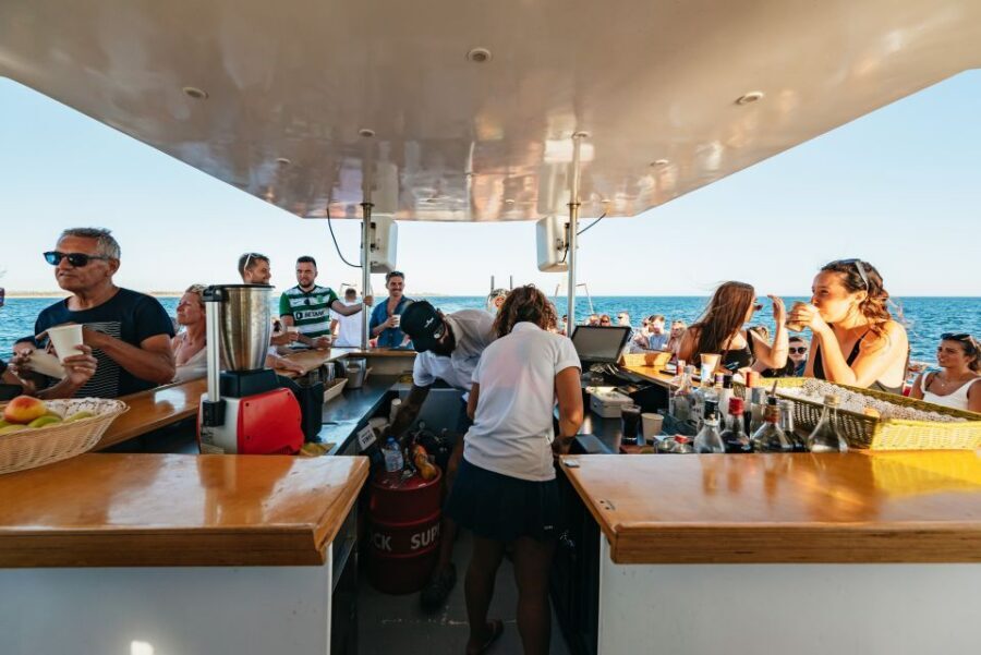 From Albufeira: Sunset Cruise and Beach BBQ with Open Bar - Open bar at the beach and onboard: drinks rules and what’s included