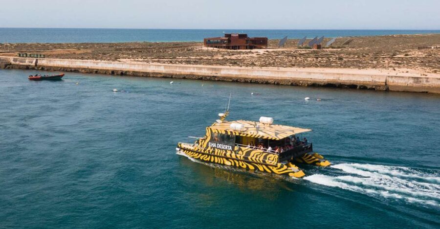 From Faro: Catamaran Boat Trip to Deserta Island with Stop - Where you meet in Faro and how to arrive without stress
