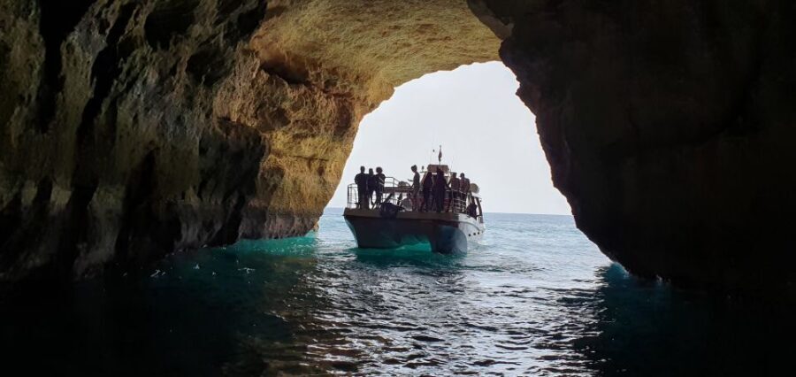 From Lagos: Benagil Caves Catamaran Cruise - The Swim Stop Near Benagil: Great If You Time It Right
