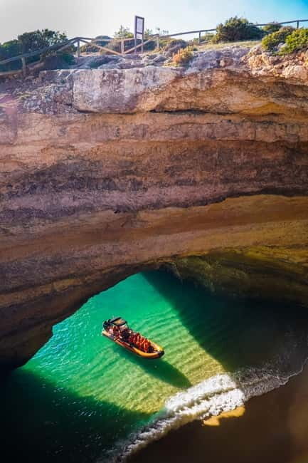 From Lagos: Benagil Caves Speedboat Adventure - From the VIP meeting area to the open-ocean ride