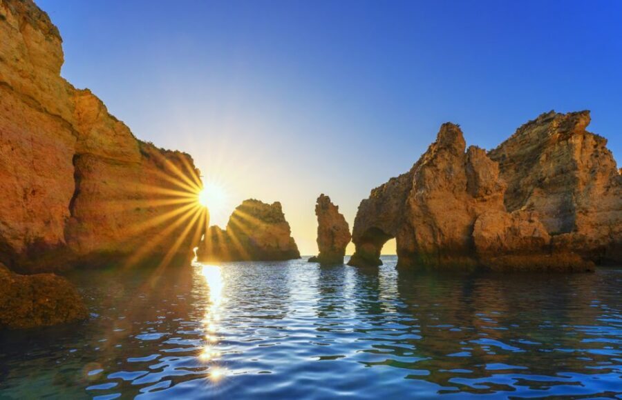 From Lagos: Cruise to the Caves of Ponta da Piedade - Ponta da Piedade cliffs: spotting shapes while the coastline slides by