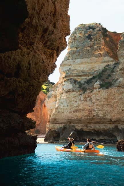 From Lagos: Ponta da Piedade Caves Kayak Tour from Catamaran - Swim time and the onboard slide: plan for cold water, not a long pause