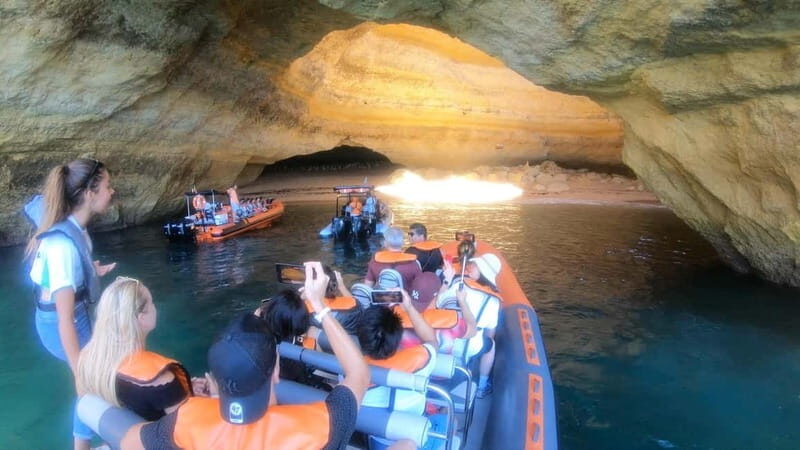 From Lagos: Scenic Cruise to the Benagil and Carvoeiro Caves - Carvoeiro caves: the dramatic cliff side without the swim stop