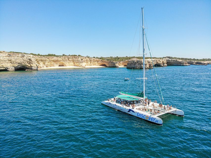 Portimao: Benagil Caves & Coastline Cruise - The Anchored Swim Break: Nets, Inflatables, and SUP Time