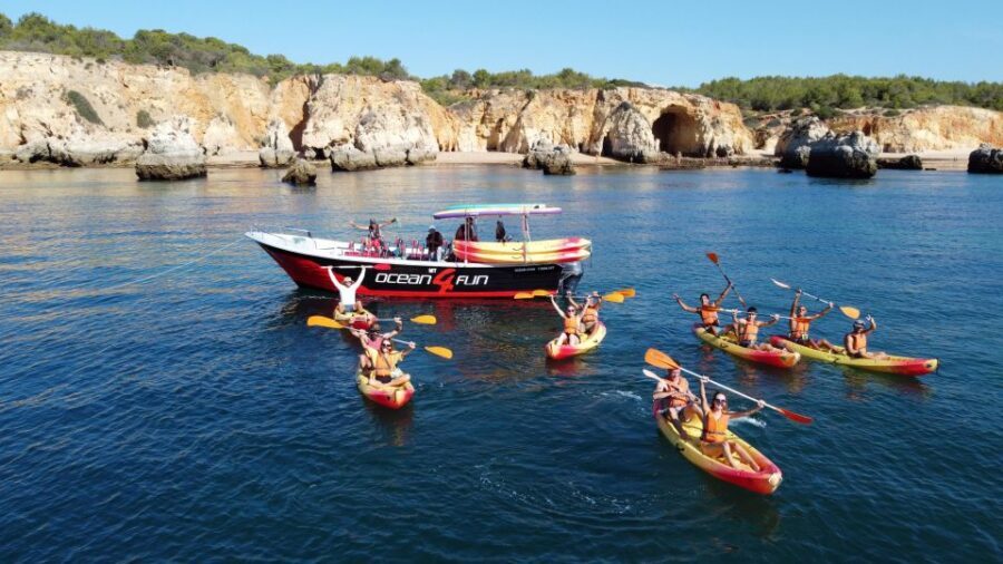 Portimão: Benagil Caves Speedboat and Kayak Guided Tour - Praia da Marinha kayaking: a second chance to enjoy the Algarve in a different way