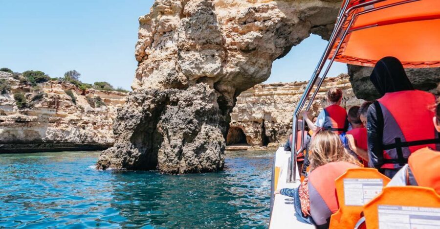 Vilamoura: Benagil Cave Boat Tour with Entry - Custom-built boat comfort from Vilamoura Marina