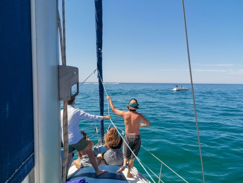 Vilamoura: Coastal Cruise on a Luxury Sailing Yacht - A swim break: when you get the chance, take it